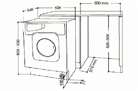 dimension lave linge